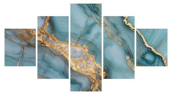 Obraz - Turkusowy marmur (125x70 cm)