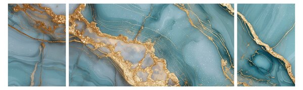 Obraz - Turkusowy marmur (170x50 cm)