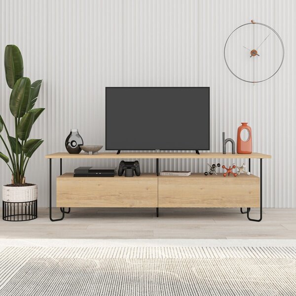Szafka pod TV w dekorze dębu 150x45 cm Dilly – Marckeric