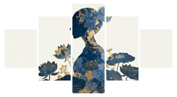 Obraz - Marmurowy profil kobiety (125x70 cm)
