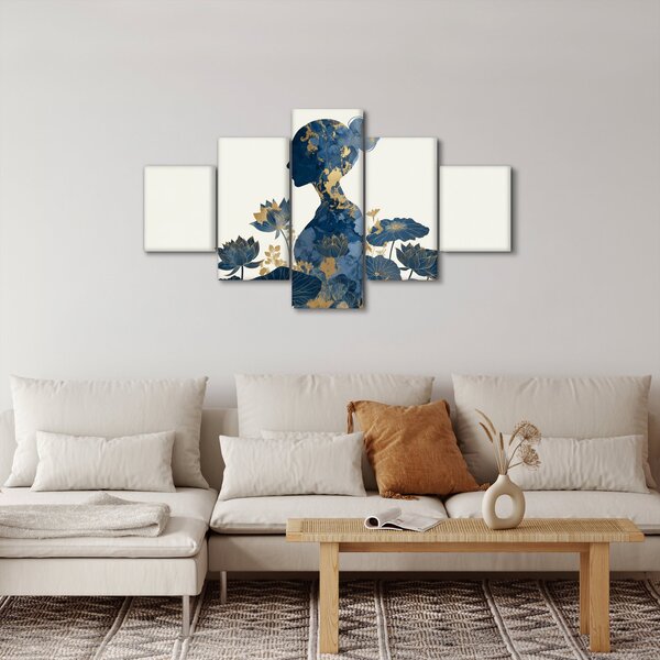 Obraz - Marmurowy profil kobiety (125x70 cm)