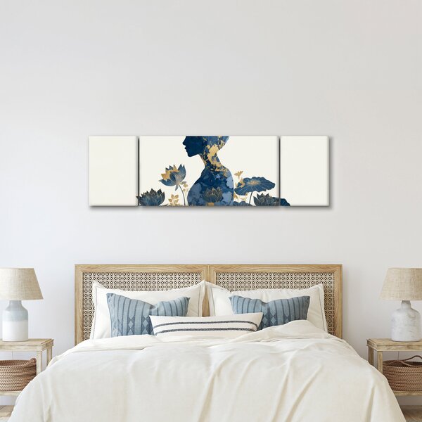 Obraz - Marmurowy profil kobiety (170x50 cm)