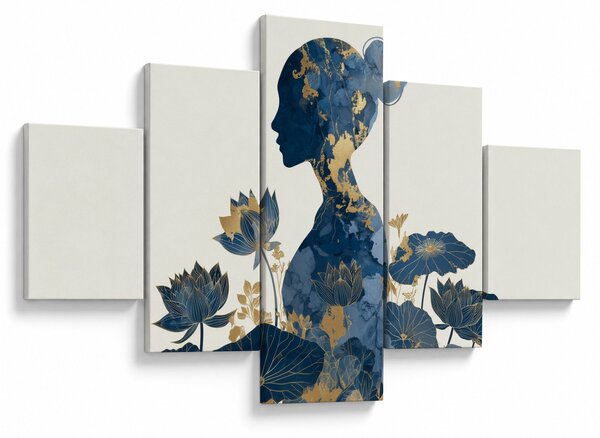 Obraz - Marmurowy profil kobiety (125x70 cm)
