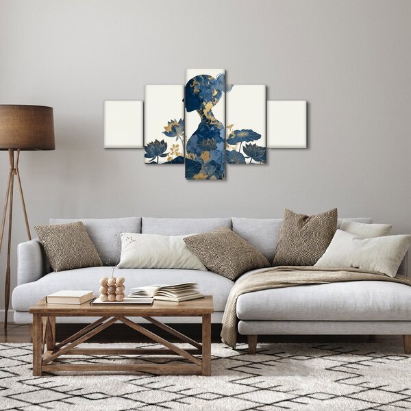 Obraz - Marmurowy profil kobiety (125x70 cm)