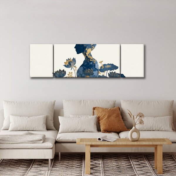 Obraz - Marmurowy profil kobiety (170x50 cm)