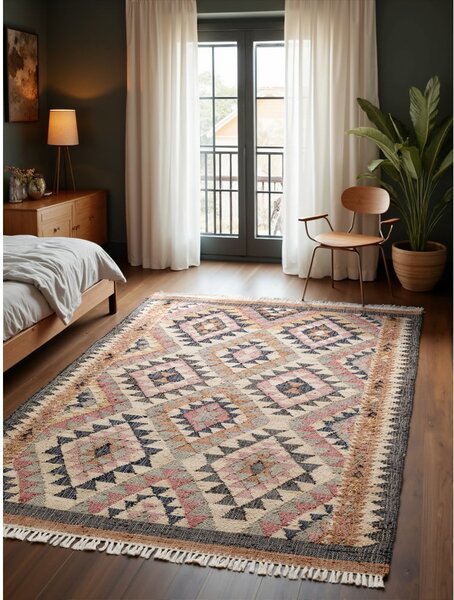 Szary dywan z juty tkany ręcznie 80x150 cm Roya Parsa – Elle Decoration