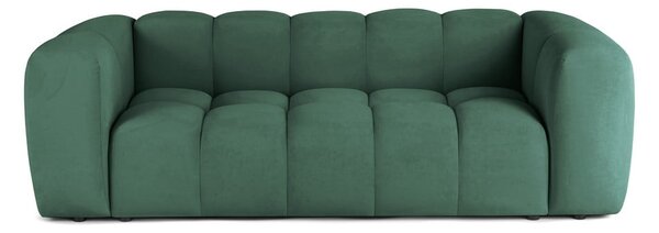 Zielona aksamitna sofa 225 cm Cube – Bonami Selection
