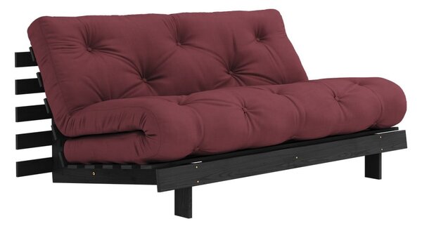 Bordowa rozkładana sofa 160 cm Roots Black Night – Karup Design