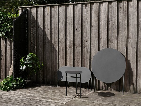 Czarny metalowy okrągły stół ø 70 cm Disc – Zone