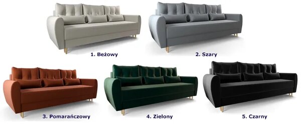 Czarna sofa rozkładana Z3-B11