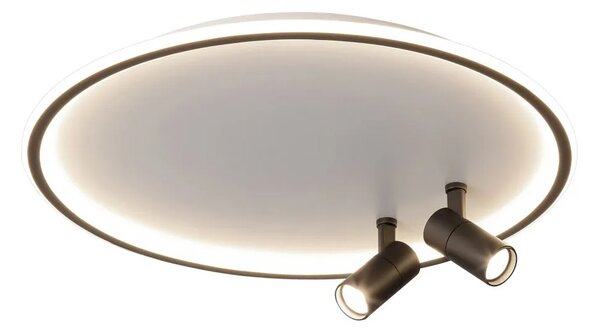 Czarny okrągły plafon LED z reflektorkami - S2 A506 K7-N95