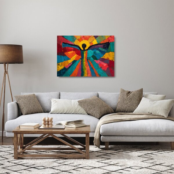 Obraz na szkle - Malowany anioł (70x50 cm)