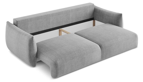 Jasnoszara rozkładana sofa 230 cm Leila – Makamii