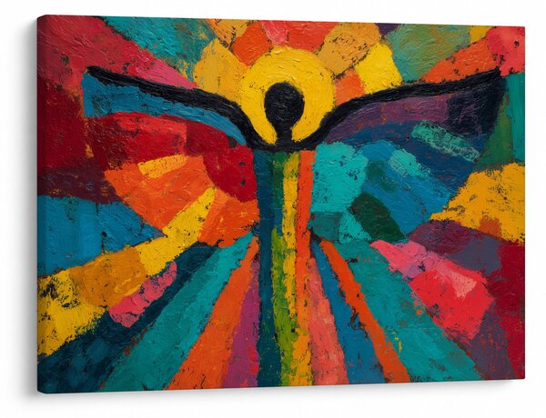Obraz - Malowany anioł (70x50 cm)
