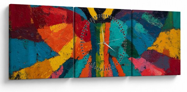 Obraz - Malowany anioł (z zegarem) (90x30 cm)