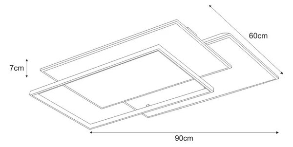 Czarno-biały plafon sufitowy LED - A505-Odel