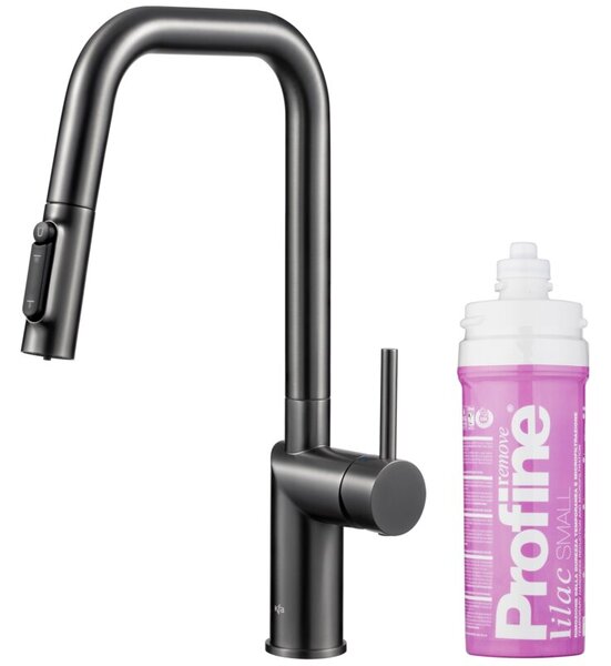Bateria kuchenna stojÄ ca KFA ARMATURA Duero Pure Style z filtrem Profine Lilac S Szary metaliczny 6623-315-61
