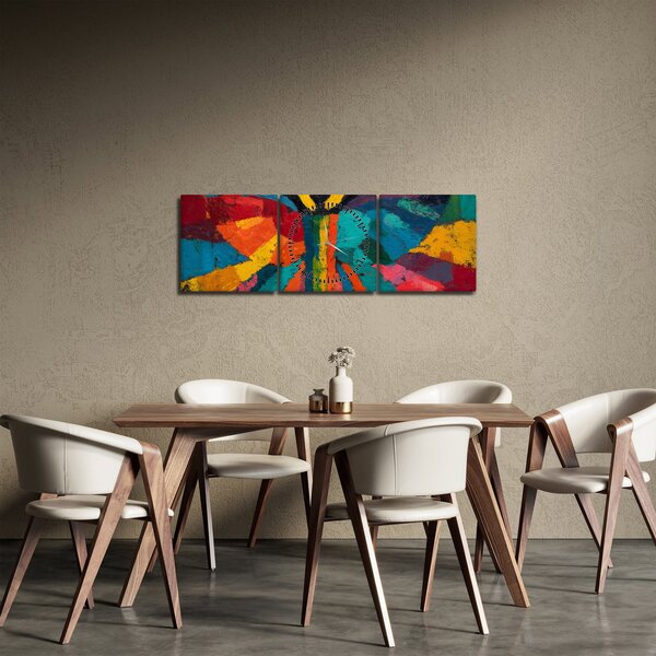 Obraz - Malowany anioł (z zegarem) (90x30 cm)