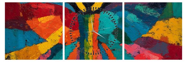 Obraz - Malowany anioł (z zegarem) (90x30 cm)