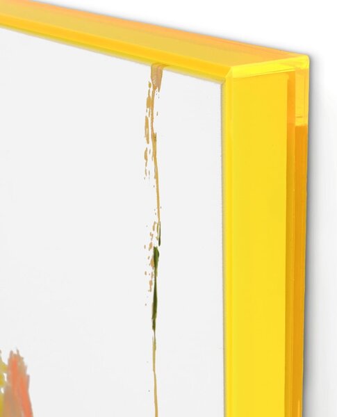 Obraz z ręcznie malowanymi elementami 102x102 cm Confidential Yellow – Malerifabrikken