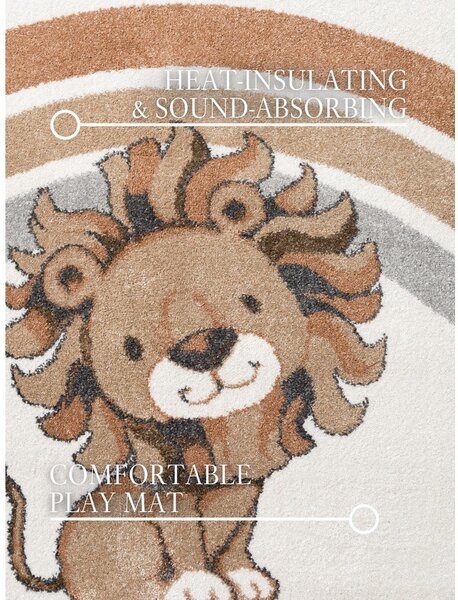 Kremowy dywan dziecięcy 160x230 cm Roar like a Lion Rainbow Party – Villeroy&Boch