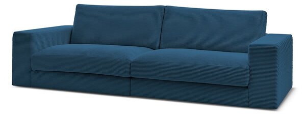 Ciemnoniebieska sztruksowa sofa 274 cm Leonard – Bobochic Paris