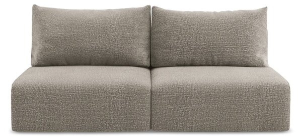 Beżowa rozkładana/ze schowkiem sofa 216 cm Kalena – Makamii