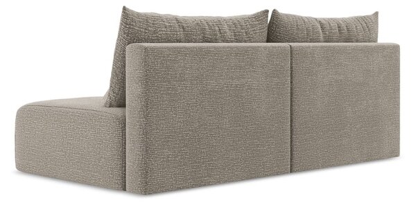 Beżowa rozkładana/ze schowkiem sofa 216 cm Kalena – Makamii