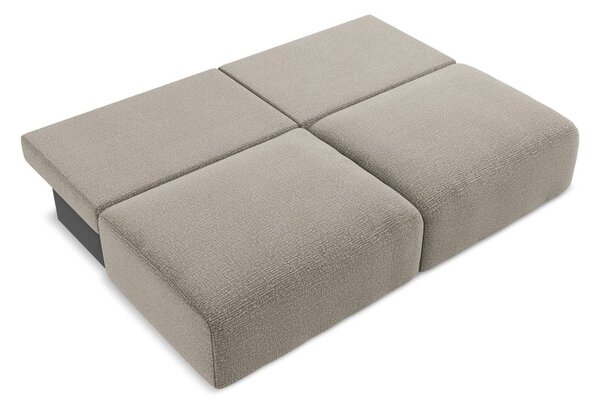 Beżowa rozkładana/ze schowkiem sofa 216 cm Kalena – Makamii