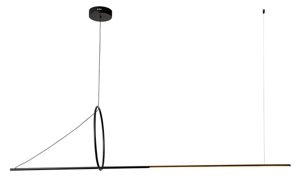 Czarna nowoczesna lampa LED nad stół lub wyspę D3-P20