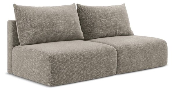 Beżowa rozkładana/ze schowkiem sofa 216 cm Kalena – Makamii