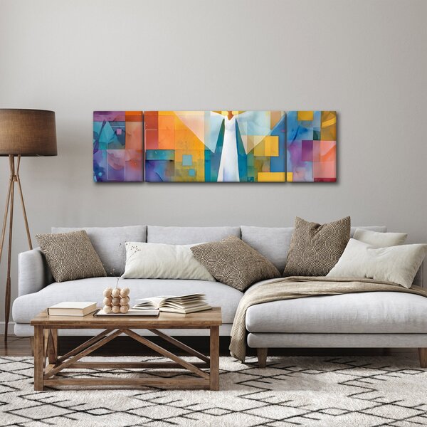 Obraz - Geometryczny anioł (170x50 cm)