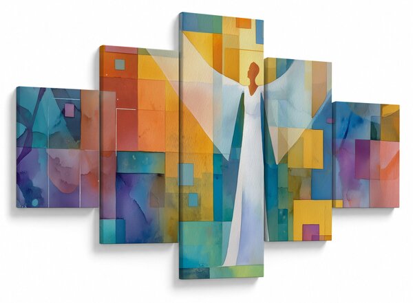 Obraz - Geometryczny anioł (125x70 cm)