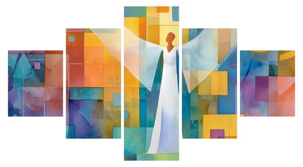 Obraz - Geometryczny anioł (125x70 cm)