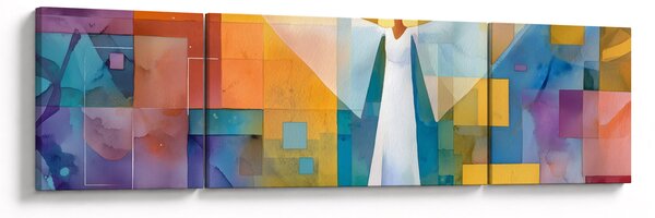 Obraz - Geometryczny anioł (170x50 cm)