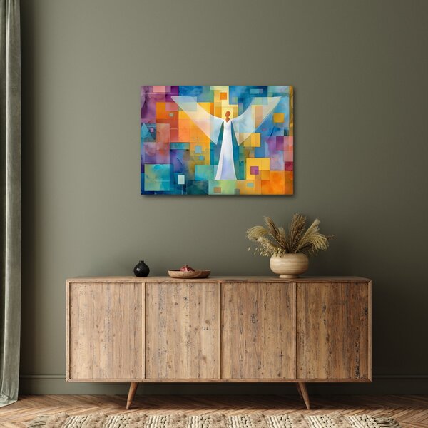 Obraz - Geometryczny anioł (70x50 cm)