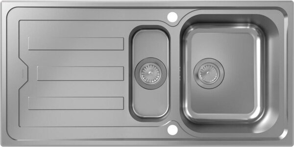 Hansgrohe zlewozmywak do zabudowy S44 z ociekaczem, podstawa 60 cm, 2 umywalki, ES