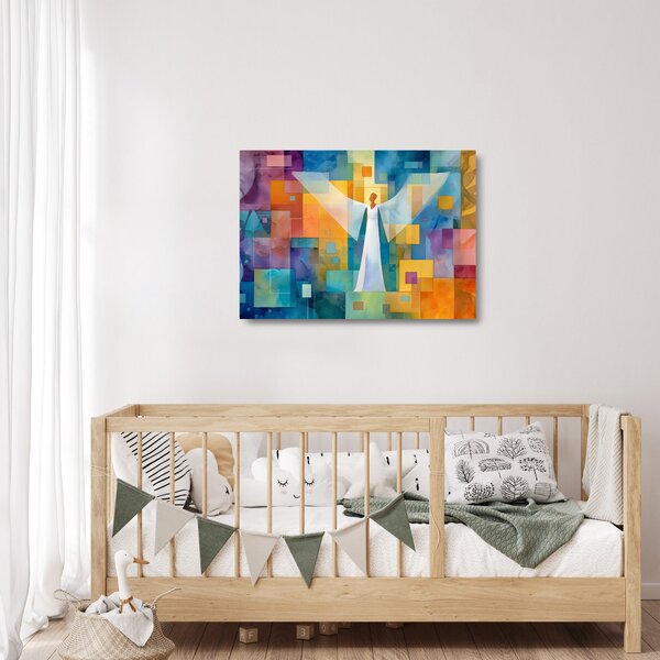 Obraz na szkle - Geometryczny anioł (70x50 cm)