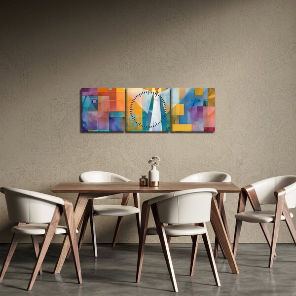 Obraz - Geometryczny anioł (z zegarem) (90x30 cm)