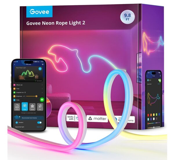Govee Govee - Neon 2 MATTER zginana LED taśma 3m RGBIC Wi-Fi IP67 GV0035