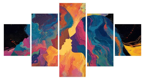 Obraz - Kosmiczna miłość (125x70 cm)