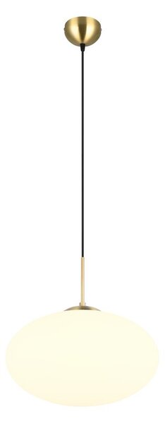 Lampa wisząca w biało-złotym kolorze ze szklanym kloszem ø 40 cm Fomento – Trio