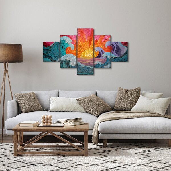 Obraz - Mozaika fal (125x70 cm)