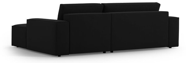 Czarny rozkładany narożnik (prawostronny) Jodie – Micadoni Home