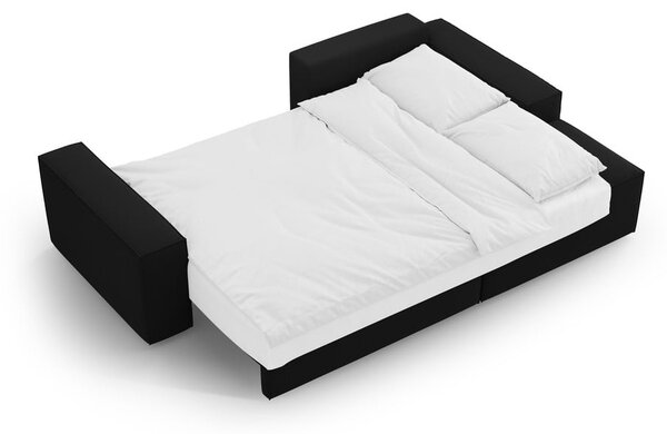 Czarny rozkładany narożnik (prawostronny) Jodie – Micadoni Home