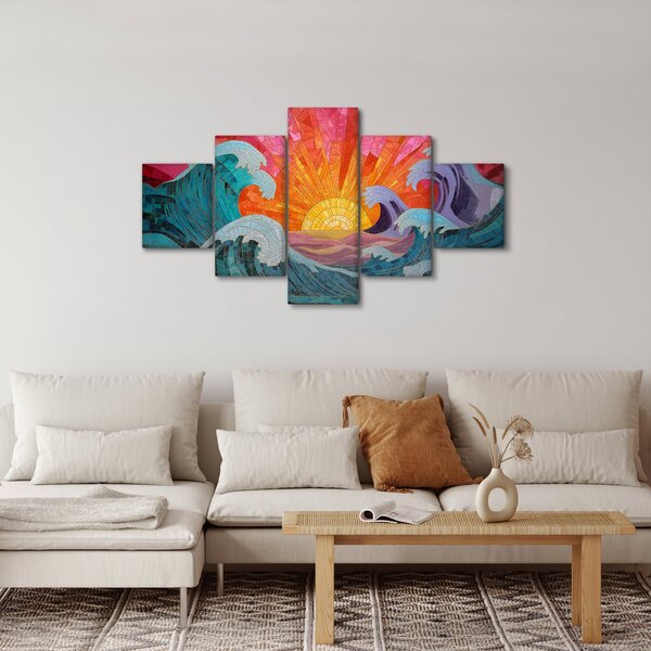 Obraz - Mozaika fal (125x70 cm)