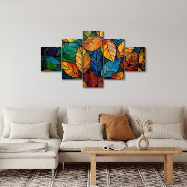 Obraz - Mozaika z liści (125x70 cm)