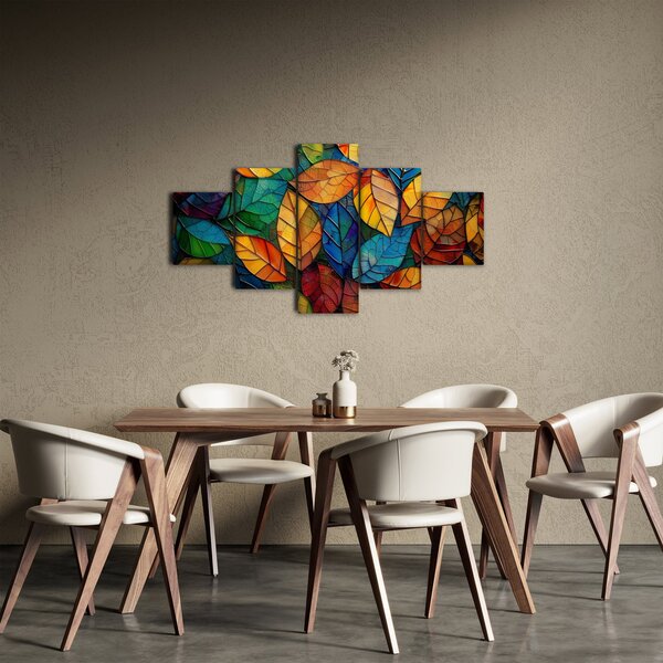 Obraz - Mozaika z liści (125x70 cm)