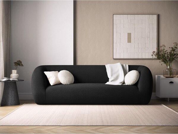 Ciemnoszara sofa z materiału bouclé 230 cm Essen – Cosmopolitan Design