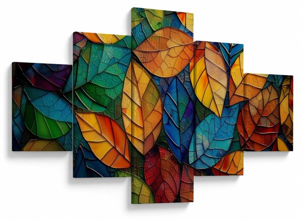 Obraz - Mozaika z liści (125x70 cm)